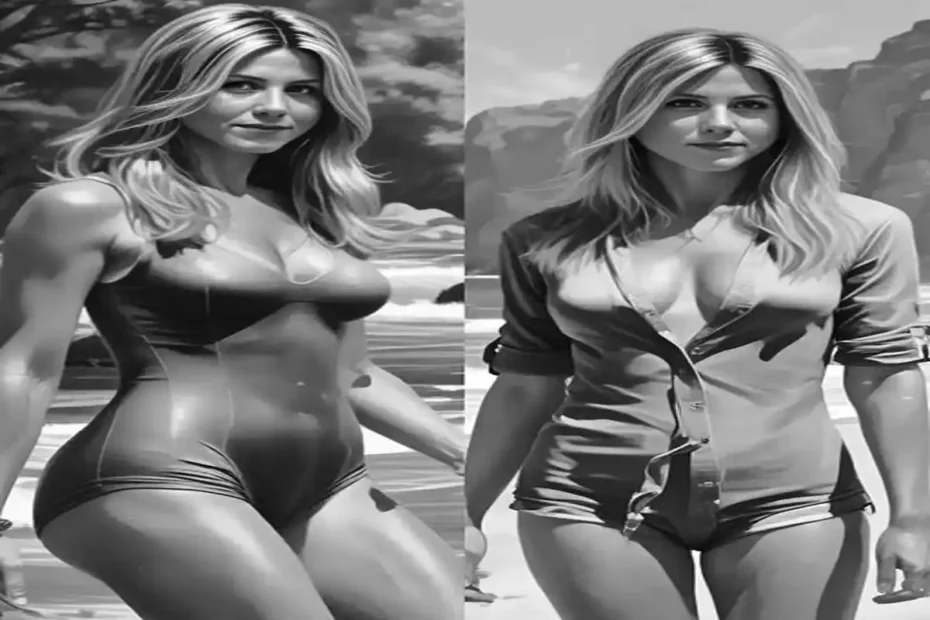 Jennifer Aniston height showcased in beach outfit